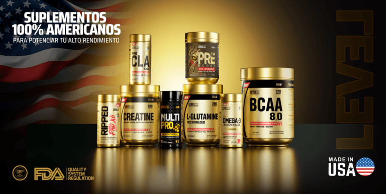 Suplementos 100% americanos LevelPro - linea completa