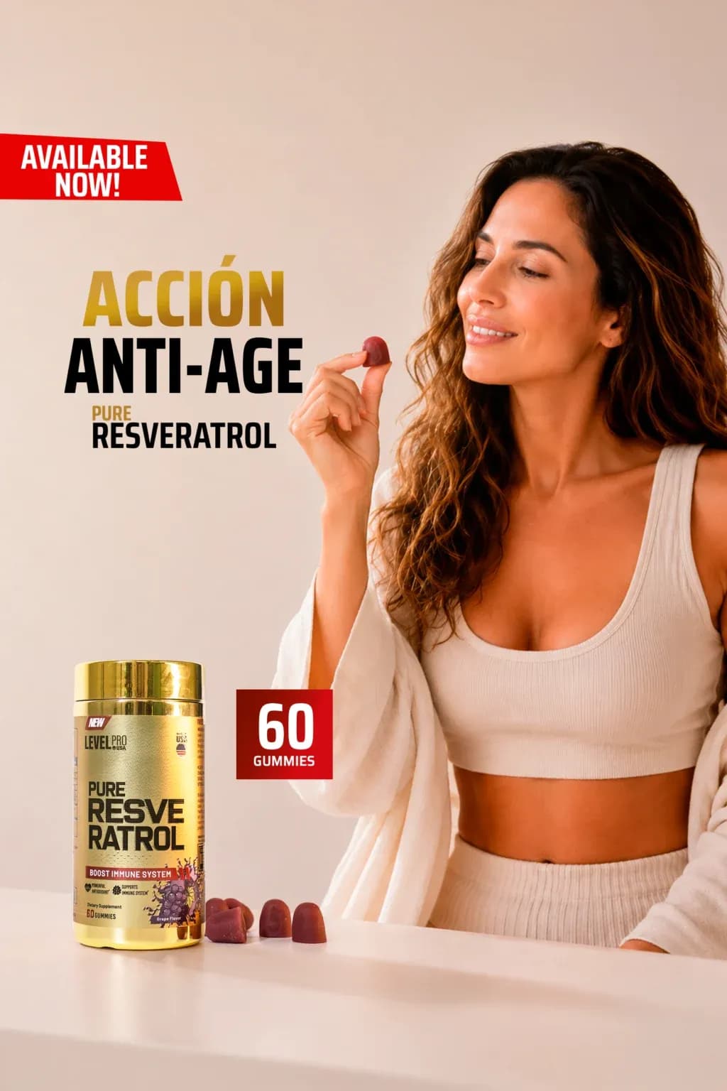 Pure Resveratrol - Accion Anti-Age, LevelPro
