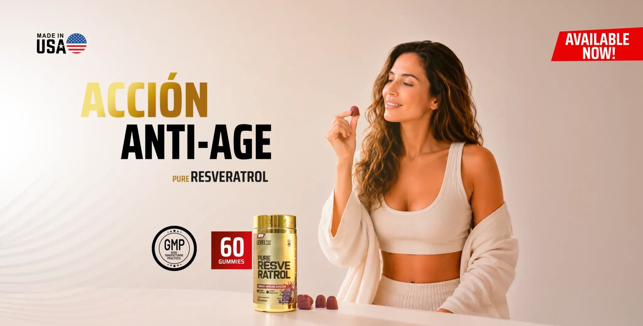 Pure Resveratrol - Accion Anti-Age, LevelPro